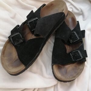 Birkenstocks birkies Suede Double Strap Sandals
